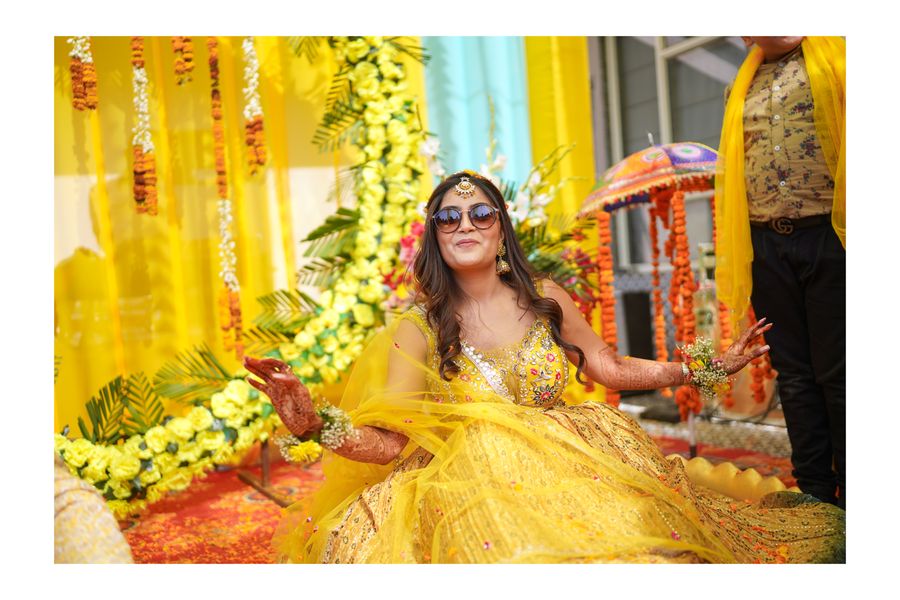 Haldi ceremony photography by Shivansh Studios